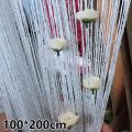 Door Line Curtain Rose Flower Shape Window Thread Hanging Vestibule String Curtains Tassel Valance Divider Decoration Home DIY. 
