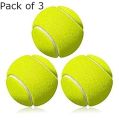 Hard Tennis Ball for Baseball/Cricket and Tennis, Yellow (Pack of 3), Rubber Tennis Ball for Cricket - Lightweight, Durable for Cricket / Tennis Ball Training for Men and Children Street Cricket. 