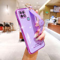 For Realme C21Y / Realme C21-Y Cover [Neck Lanyard + Wrist Strap] Fashion Plating Bumper Stand Phone Case Camera Lens Protection Soft TPU Silicone Shockproof Protective Back Cover. 