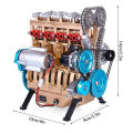 For Assembly car Realistic Educational Best gift Mini engine model Miniature size Resin ornaments Inline four- engine for Hobbyist Collectors Engine enthusiasts Home decoration Educational toys. 