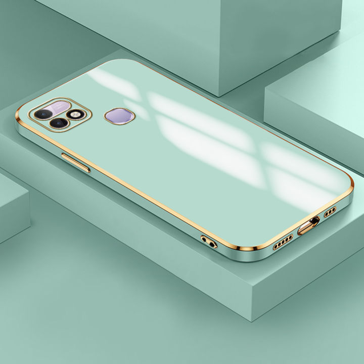 For Infinix Smart Pro Back Cover Fashion Shiny Plating Square