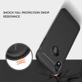 For iPhone XR Brushed Texture Carbon Fiber Shockproof TPU Protective Back Case. 