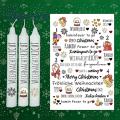 Candle Film Stickers Vibrant Candle Tattoo Stickers Perfect for Christmas Parties Easy Application Rich Colors Christmas Tattoo Stickers. 