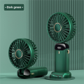 Handheld Fan, Mini Portable Personal Fan USB Rechargeable, Small Pocket Fan with Strap and Base 5 Speeds (Green). 