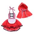 Baby Girls Tutu Dress +Cape Cloak Outfit Newborn Little Red Riding Hood Cosplay Photo Prop Costume Girl Party Dress Baby Clothes. 