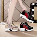 High Quality Thick-sole Warm Women's Casual Chunky Sneakers All Match Outdoor Sneakers For Women Height Increasing Shoes. 