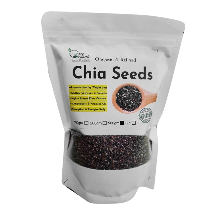 Organic Chia Seeds Pure Refine Cleaned Imported 500 Grams (Half KG) یہ تخم بالنگاہ نہیں ہے