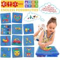 Educational 3D Mosaic Puzzle Game for Kids - 490pcs Multi-Color Creative Pattern with Cards. 