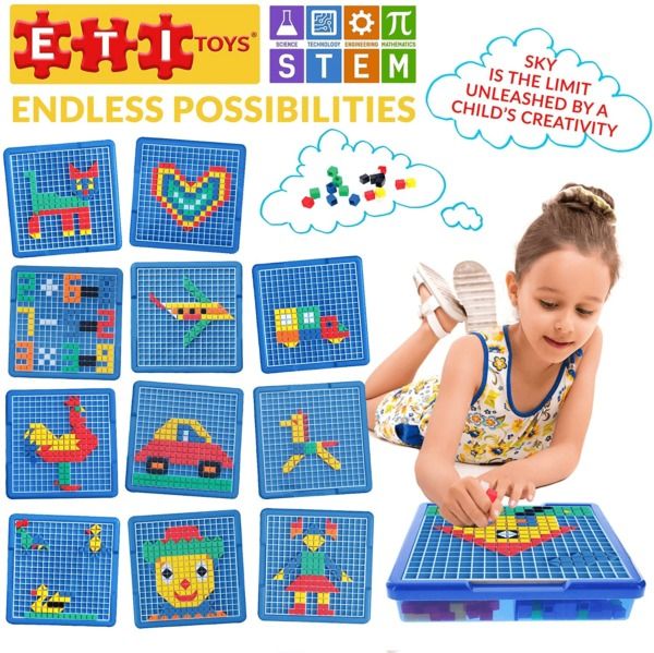 Educational%203D%20Mosaic%20Puzzle%20Game%20for%20Kids%20-%20490pcs%20Multi-Color%20Creative%20Pattern%20with%20Cards%20-%20Image%208