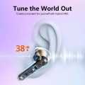 Air39 Wireless Earbuds | Air39 Airpods | Air39 Earbuds Crystal Clear Sound, Bluetooth 5.3, Transparent Case, Heavy Bass Stereo, Noise Reduction, Sports Headset with Microphone, Waterproof, LED Display airpods. 