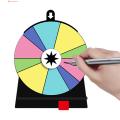 12 Slots Spin Wheel Colorful Spinning Wheel for Fun Parties Fortune Game Roulette Board with 12 Slots Perfect for Weddings Birthdays Erasable Prize Spinner Wheel with Stand Exciting Props for Abs. 