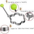 Fried Egg Mold Ring 4pcs Pancake Shapes Cooker Stainless Steel Cooking Tools for Frying Baking Cooking. 