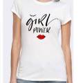 Girl Power Printed White T Shirt For Women. 
