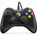 VOYEE PC Controller, Wired Controller Compatible with  Xbox 360 & Slim with Upgraded Joystick, Double Shock | Enhanced (Black). 