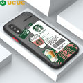 UCUC for Samsung Galaxy A10S Back Cover Fashion Sticker Frosted Transparent Hard Phone Case Thin Shockproof Full Cover Camera Protect Case. 