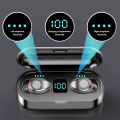 Topewon F9 Wireless Earphone IPX7 Waterproof Earbuds LED Display Built In HD Mic Headphone with 2000mAh Power. 