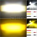 (1pcs) New Mini Driving Fog Light for All Motorcycle, Cars, Jeep(1pcs)  Dual Function White-Yellow Lens Projectors Auxiliary Light 20w. 