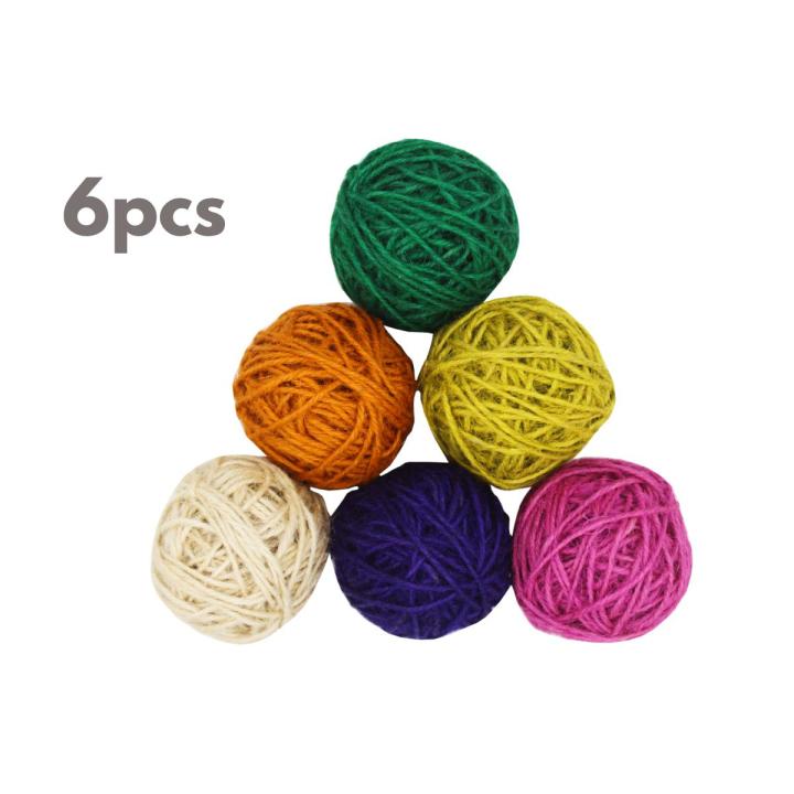 Jute Rope Roll Multicolor - Jute Thread Multicolor For Organizing, DIY Art & Craft Projects ( 6 Pcs )