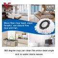 Pack of 2 Pcs Practical Round Rotate 360 Degree Micro Fiber Mop White Refill Cotton Head. 