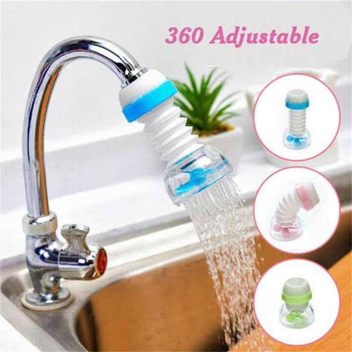 SMART 360 Degree Water Filter Tap Water Saving Faucet Water Faucet Adjustable Water Valve Splash Water Faucet with Fan for Kitchen Sink Regulator Kitchen Accessories Multi Color