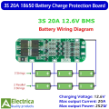 3S 20A BMS 11.1V to 12.6V 18650 Li-ion Lithium Battery BMS Protection board With Balance Function 3s 20a bms by Electrica. 