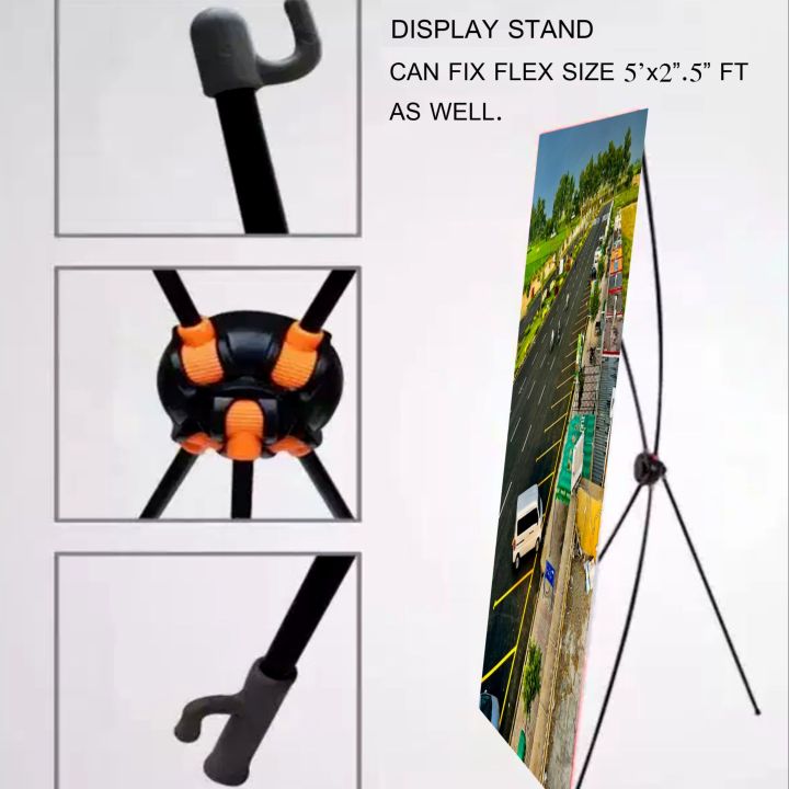 Panda X stand banner Flex Standee - Display Stand 2x5 feet for Marketing Promotions - Flex Standee - X Display Stand without PanaFlex