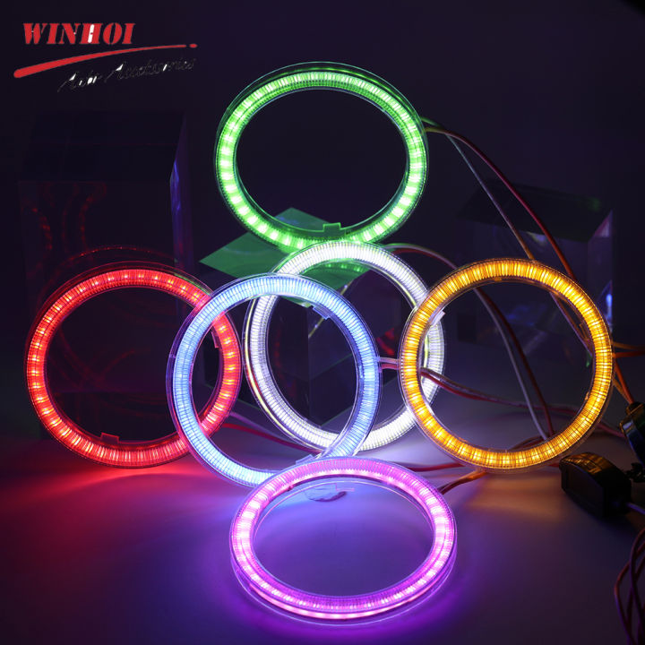 Led Angel Eyes White Red Blue Yellow Moto Halo Ring Light Angel's Eye Headlamp DRL Daytime Running Lamp Led Bulb Car Accessories