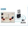 Alpha Wifi Usb adapter Mini upto 300 mbps wide signal range-black. 
