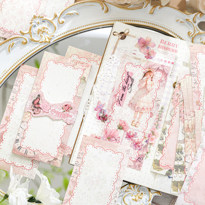 Panda Online 30 Sheets Lace Handmade Series Diary Note Memo Paper Diary Journal Decorative Scrapbooking