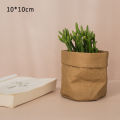 Plant Bags Flower Pot Coats for Office Desktop Kraft Paper Foldable Cosmetic Storage Bag Home Decoration. 