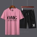 Summer Collection OMG Printed Tracksuit T-shirt and Short Cotton Jersey Fabric Half Sleeves tshirt Track Suits Gym Sports Casual Wear Trendy Fashion for Men at Full Circle Clothing. 