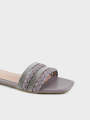 Unze London Womens "STEPCHIC" Flat Casual Slippers For Women - Slippers For Women. 