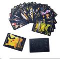 55 Pcs Pokémon Black Foil Cards Anime Cartoon Pokémon English Version TCG Card - 55 Pcs Pokémon Cards Box For Fans Rare Collection Card Child Toys Gifts - Black Edition. 