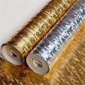 Glitter Mirror Effect Mini mosaic Sparkle Light Reflect Gold Foil Wallpaper Silver Foil WallPaper papel de parede decor טפט לקיר. 