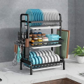 Dish Drying Rack with Draining Board, Rustproof Kitchen Storage Organizer, Multi-Functional Sink Side Dish Rack, Compact Kitchen Dish Rack Drainboard Set Large Rust-Proof Dish Drainer with Utensil Holder. 