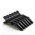 12pcs Salon Croc Hair Styling Clips-Sectioning Plastic Alligator Hair Clip For Thick Hair-Non-Slip DIY Accessories Hairgrip for Women and Girls (Black). 