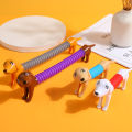 Childrenworld Retractable Toy Colorful Cute Dachshund Dog Stretch Vent Toy. 