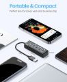 4-Port USB HUB 3.0, ORICO USB Splitter for Laptop with 0.5ft Cable, Multi USB Port Expander, Fast Data Transfer Compatible with Mac OS 10.X and Above, Linux, Android-Black. 