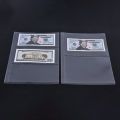 1Pcs Opbergzakken Geld Banknote Paper Money Album Pagina Verzamelen Houder Mouwen 3-Slot Losse Blad Blad pocket Houder. 
