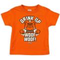 Cleveland Football Fans. Drink Up Woof Woof Baby Apparel (NB-7T). 