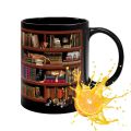 3D 3D Bookshelf Mug Gift White Creative A Library Shelf Cup Multi-Purpose Book Lovers Coffee Mug. 