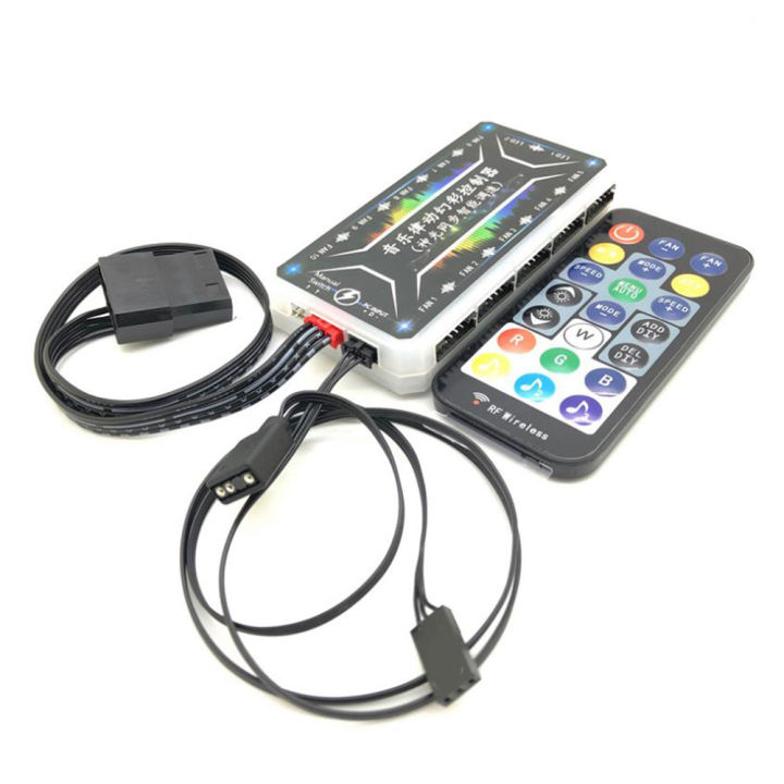 Nax-3c%20Rgb%20Fan%20Remote%20Controller%2010%20Fan%20And%202%20Led%20Ports%20Motherboard%20Sync%20Led%20Controller%20Hub%20For%20Connecting/Sync%20To%20Motherboard%20-%20Image%202