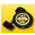 Pair Of Rubber Coated Dumbell - 3KG - Black. 