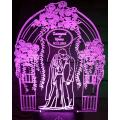Laser Engraved WEDDING COUPLE  3D Illusion Led Night Lamp -. 