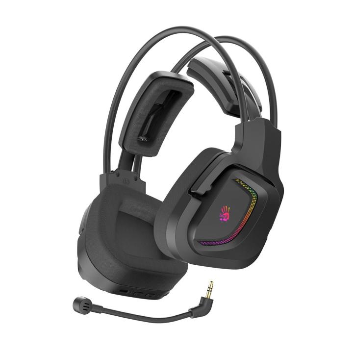 Bloody MR575 RGB Gaming Wireless Headset - 7.1 Virtual Surround Sound - 2.4G Wireless + Bluetooth 5.2 + 3.5 mm Wire Connectivity - Noise Canceling Mic - For PC, Laptop, Mobile, Tablet, PS4, PS5, Xbox, Switch