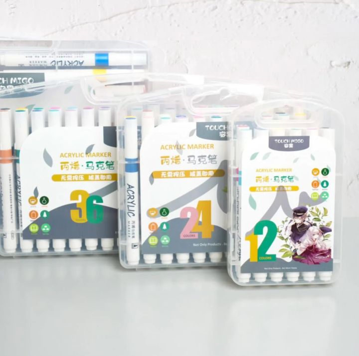 12/24/36pcs Touch Migo Acrylic Marker Art Supplies for Kids and Adults KS