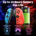 ECHTPower Joycon for Nintendo Switch, Controllers for Nintendo Switch/Lite/Switch OLED, Alternatives for Nintendo Switch Controllers, Wake Up, Programmable, 6-Axis Gyro, Adjustable Turbo/Vibration. 