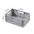Folding Collapsible Plastic Storage Crate Box Stackable Home Kitchen Warehouse Storage Baskets Box Desktop Organizing Container. 