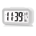 Automatic Night Glow Smart Light-Activated Sensor Bedside Digital Snooze Alarm Clock with Date, Temperature Display, by Bravodeal (White). 