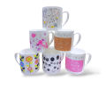 Pack of 6 Classic Cup - Plastic Cups - Gift Cups - Stylish Cup - Tea Cup - Coffee Cup - Tea and Coffee Mug - BPA Free Plastic. 